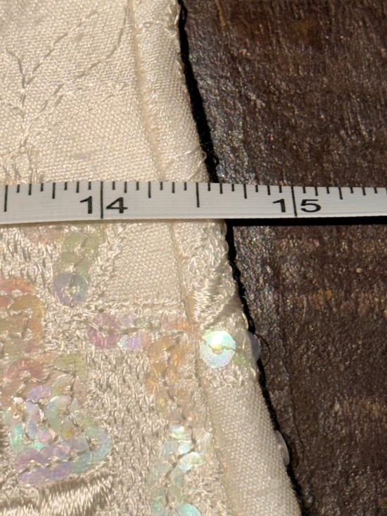 Vintage Jessica McClintock, exquisite Cream Lace & Chiffon-Strap Dress - Picture 10 of 16